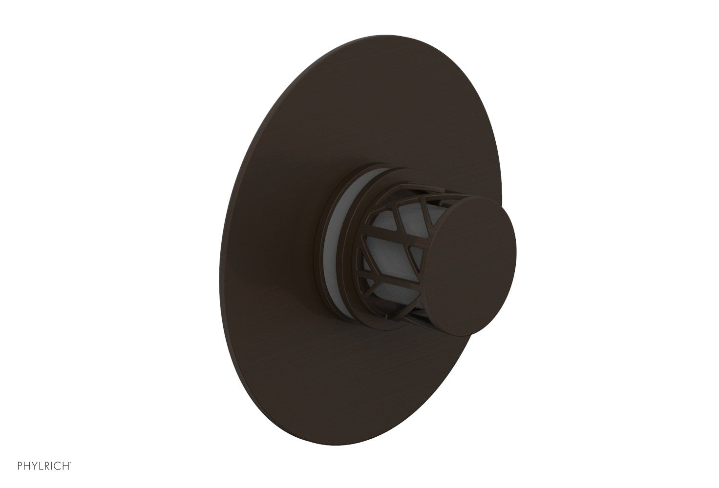 Phylrich JOLIE Pressure Balance Shower Plate & Handle Trim, Round Handle with "Grey" Accents