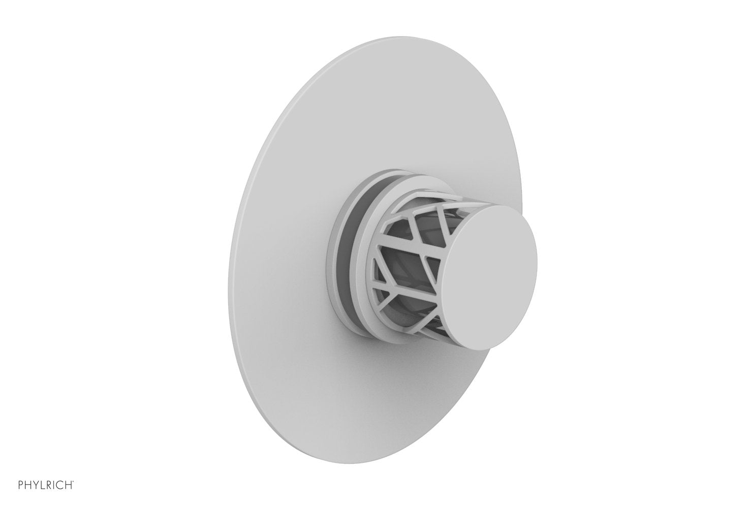 Phylrich JOLIE Pressure Balance Shower Plate & Handle Trim, Round Handle with "Grey" Accents