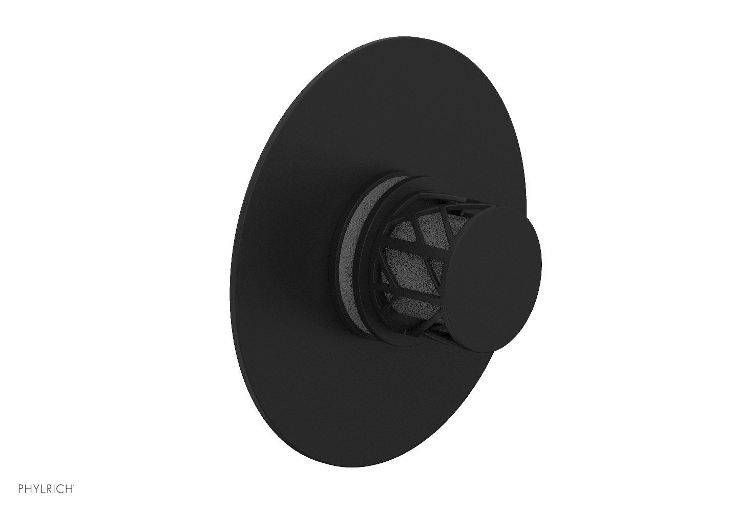 Phylrich JOLIE Pressure Balance Shower Plate & Handle Trim, Round Handle with "Grey" Accents