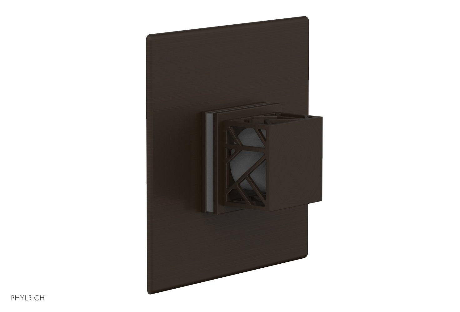 Phylrich JOLIE Pressure Balance Shower Plate & Handle Trim, Square Handle with "Grey" Accents