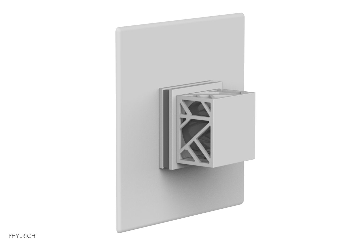 Phylrich JOLIE Thermostatic Shower Trim, Square Handle with "Grey" Accents