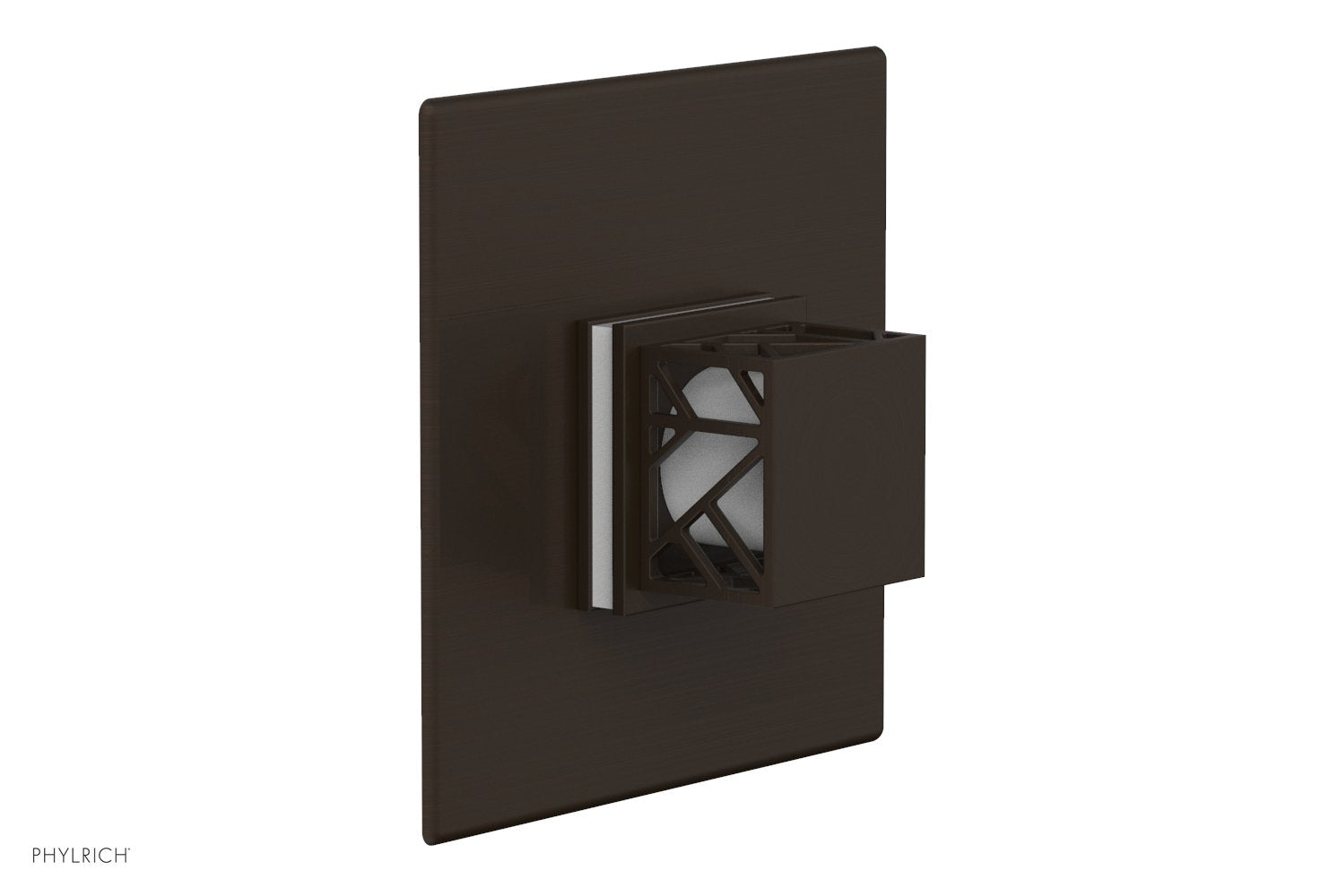 Phylrich JOLIE Pressure Balance Shower Plate & Handle Trim, Square Handle with "White" Accents