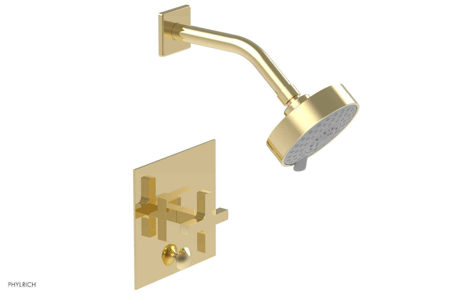 Phylrich CROI Pressure Balance Shower and Diverter Set (Less Spout), Cross Handle