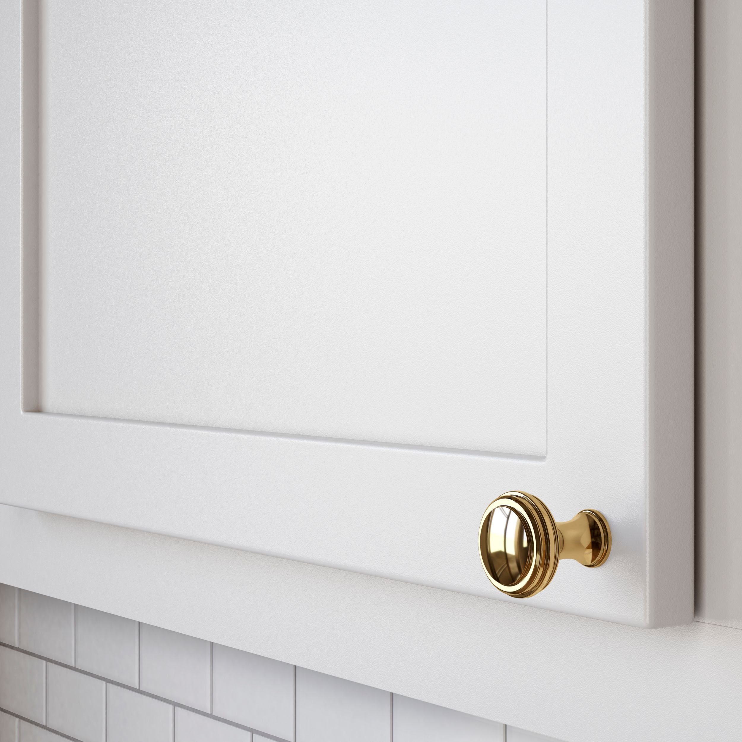polished brass knob