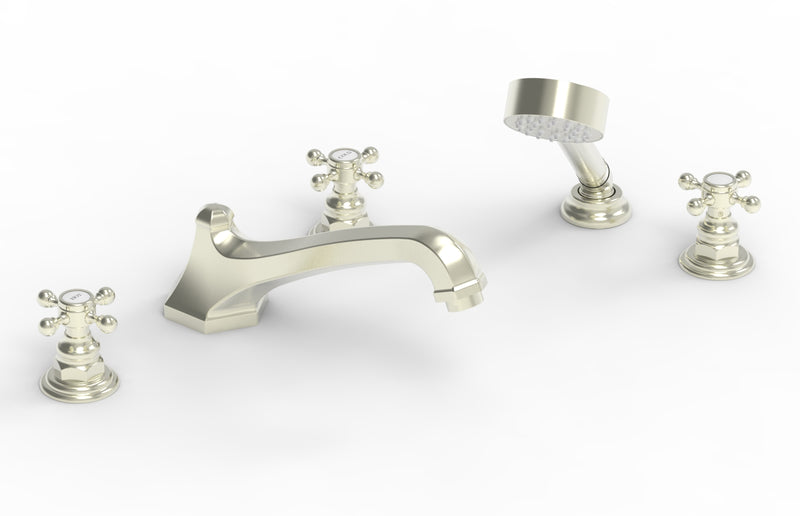 Phylrich HEX TRADITIONAL Deck Tub Set with Hand Shower