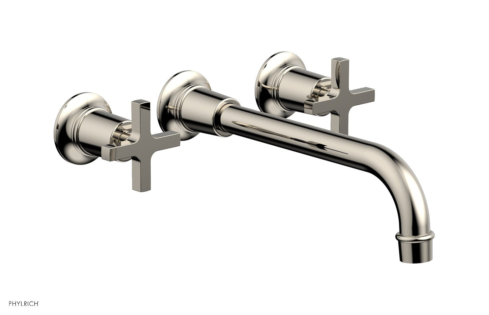 Phylrich HEX MODERN Wall Lavatory Set 10" Spout - Cross Handles