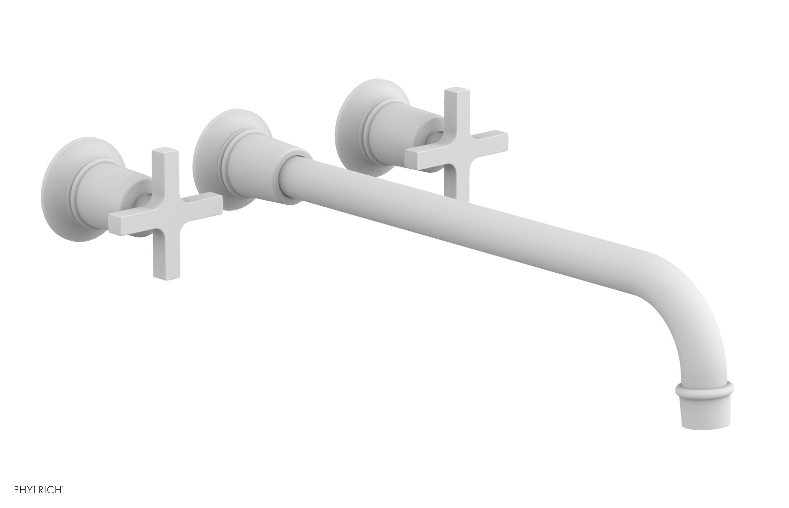 Phylrich HEX MODERN Wall Lavatory Set 14" Spout - Cross Handles