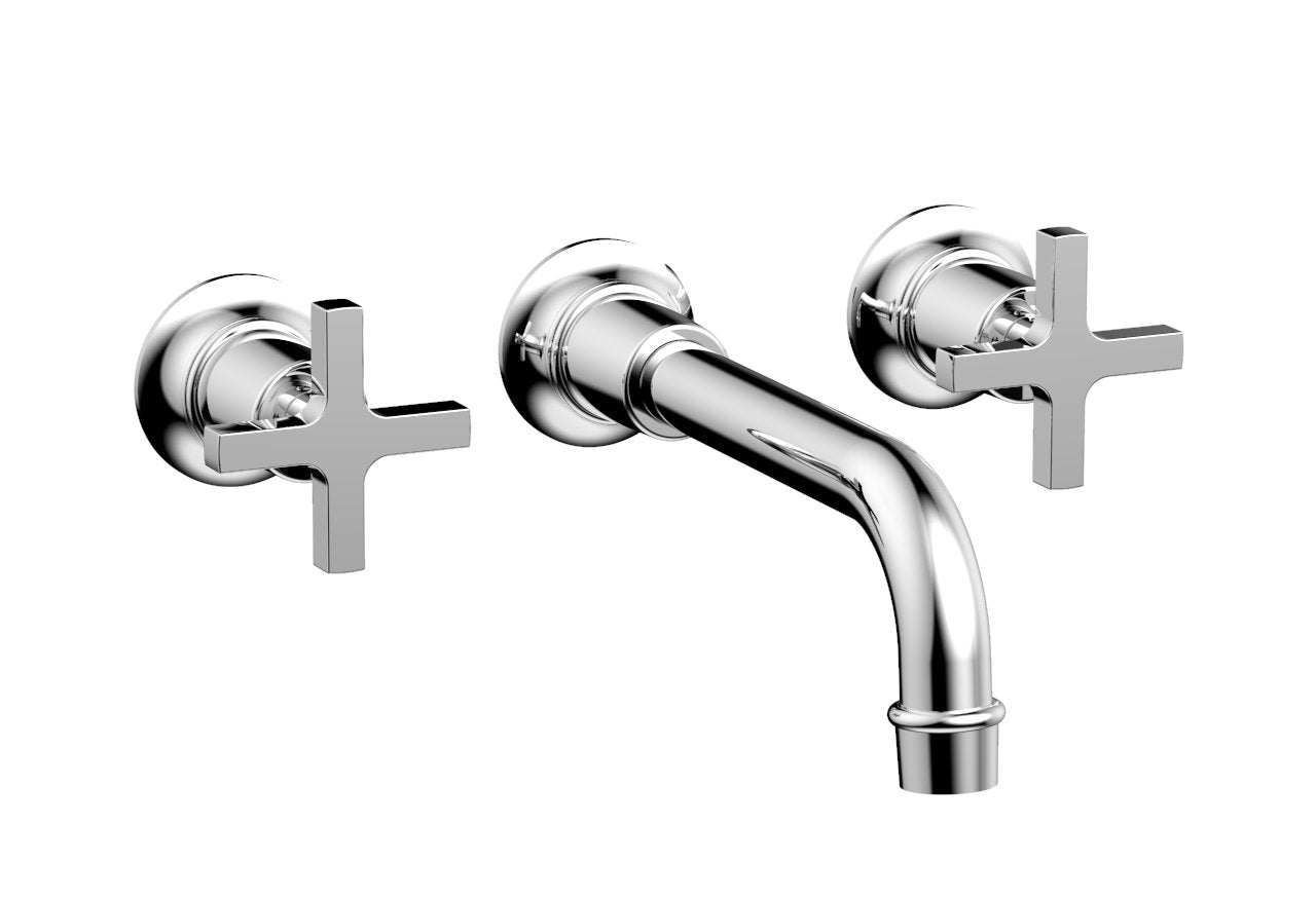 polished chrome lavatory set