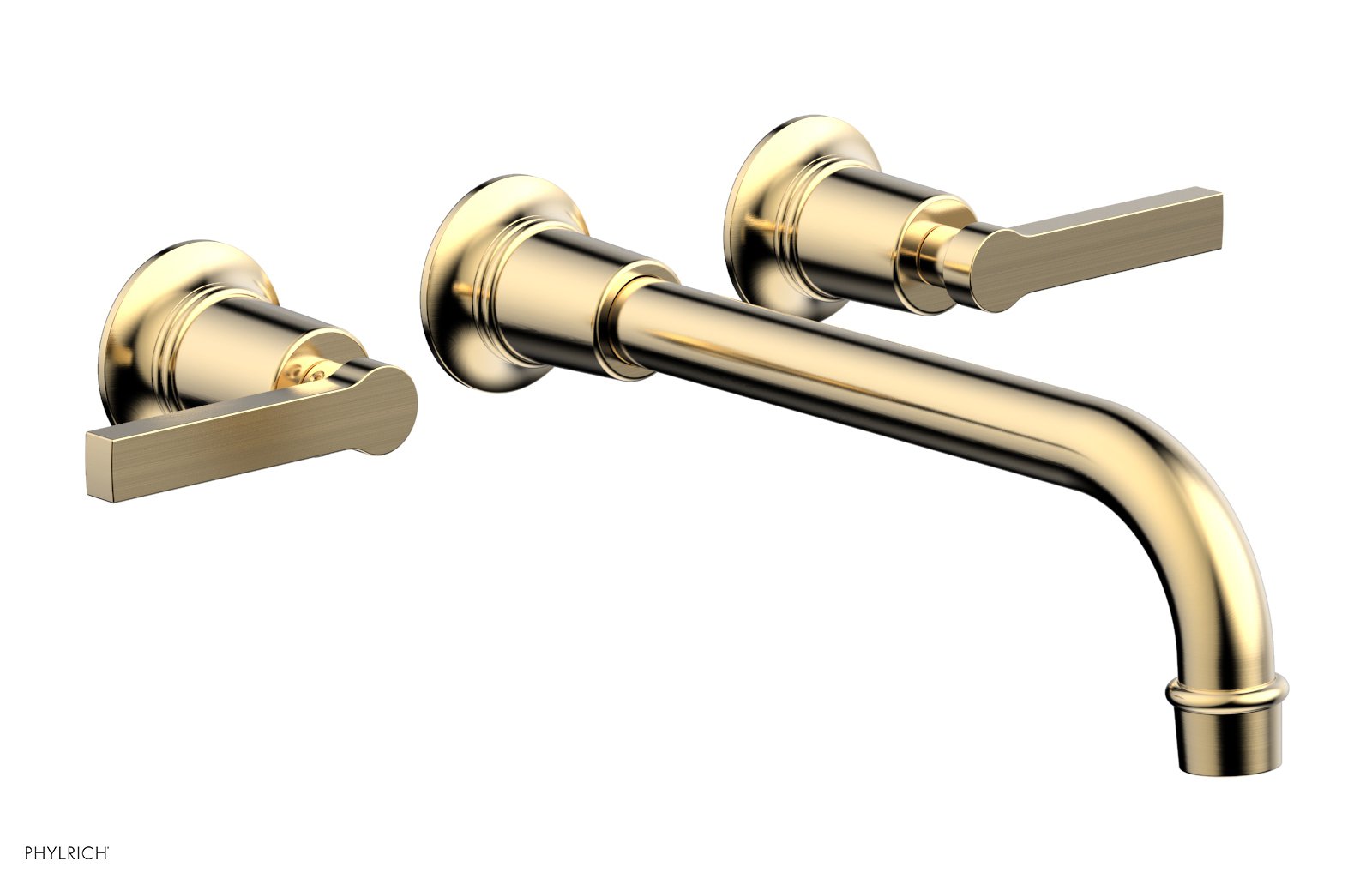 Phylrich HEX MODERN Wall Lavatory Set 10" Spout - Lever Handles