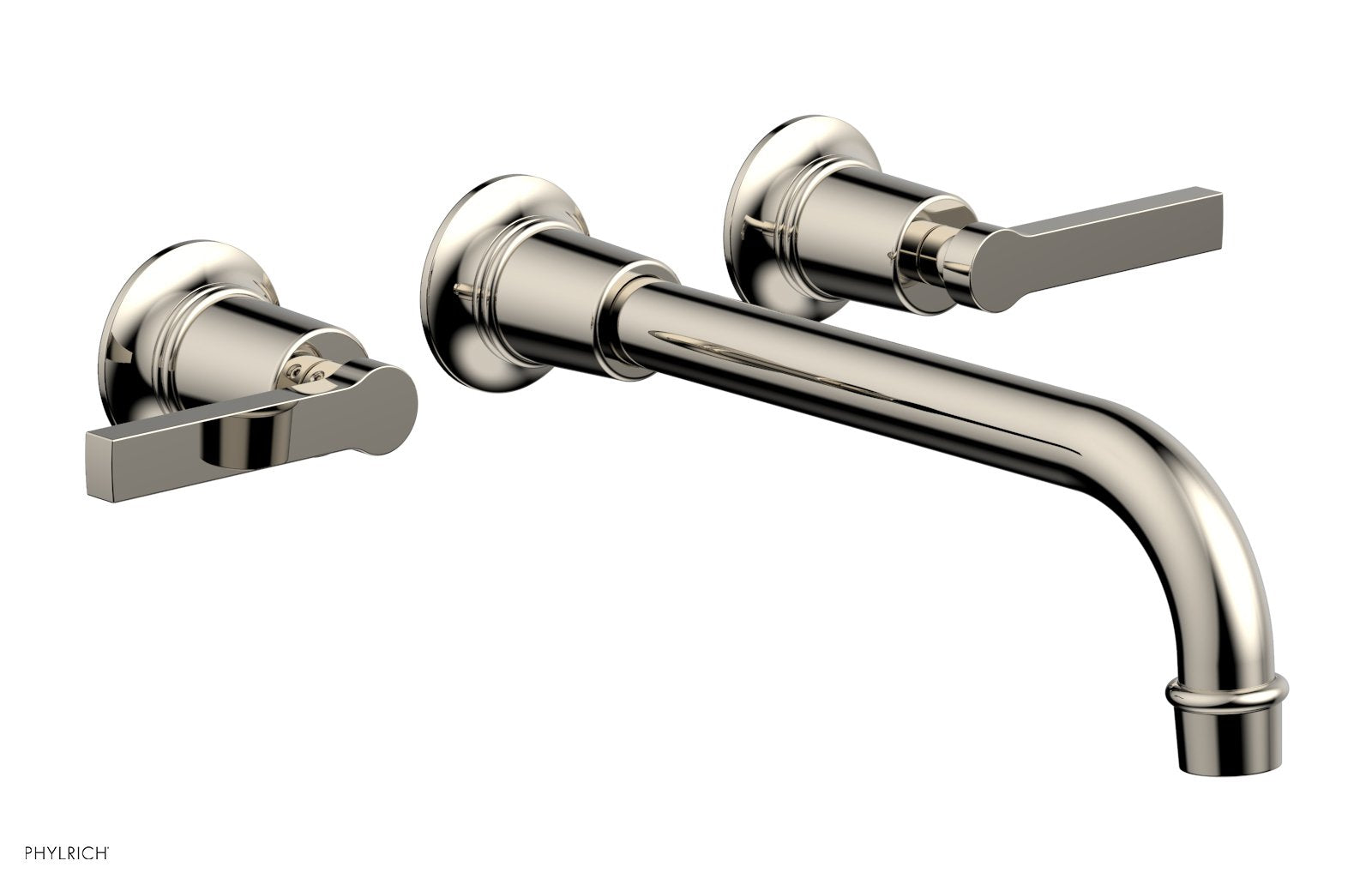 Phylrich HEX MODERN Wall Lavatory Set 10" Spout - Lever Handles
