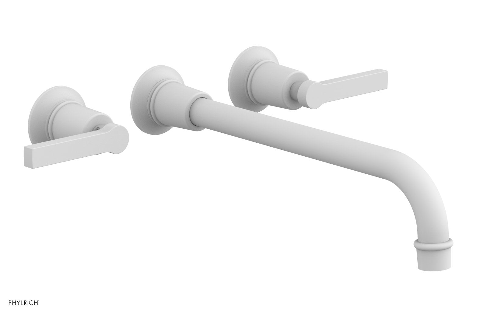 Phylrich HEX MODERN Wall Lavatory Set 12" Spout - Lever Handles