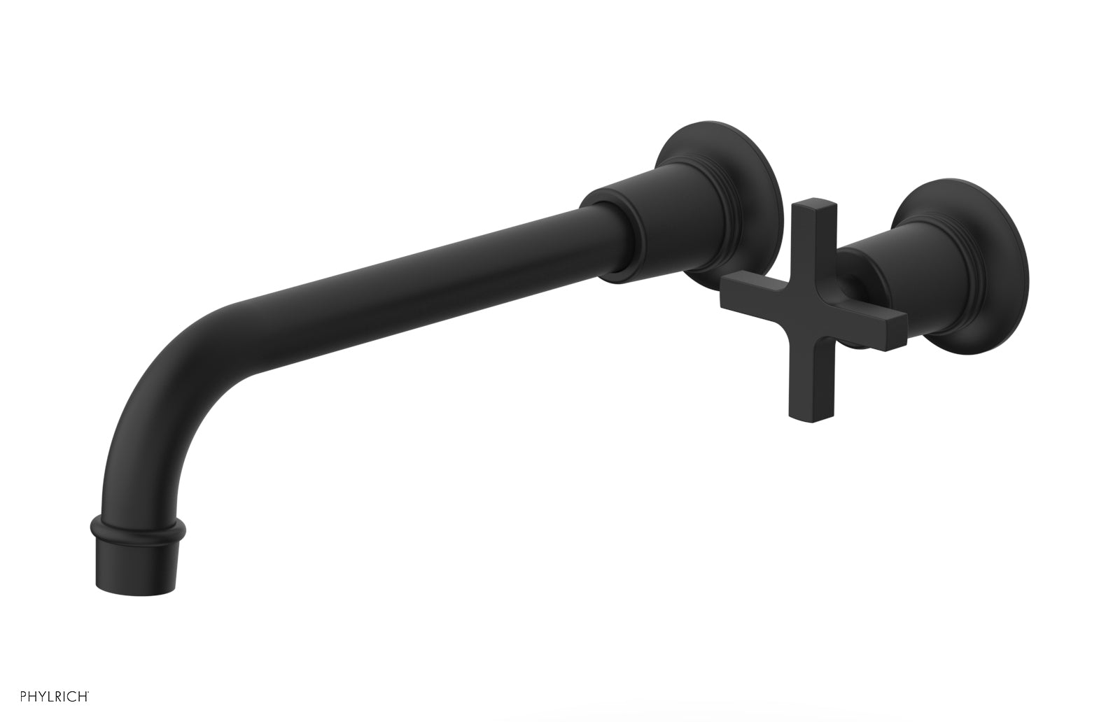 Phylrich HEX MODERN 10" Single Handle Wall Lavatory Set - Cross Handle