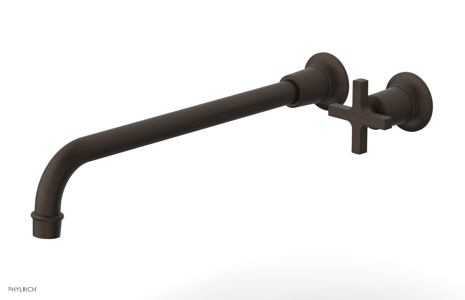 Phylrich HEX MODERN 14" Single Handle Wall Lavatory Set - Cross Handle