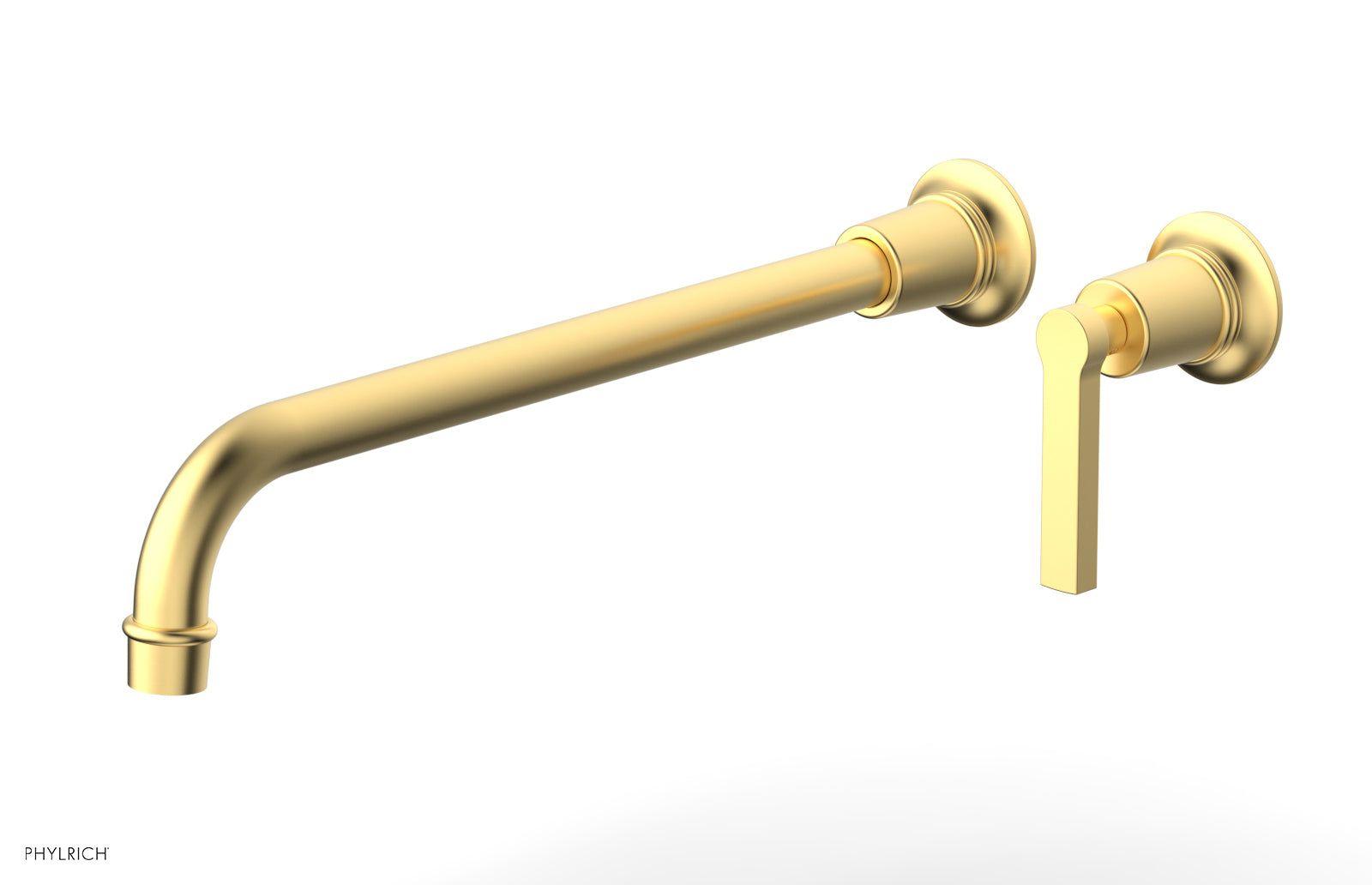 Phylrich HEX MODERN 14" Single Handle Wall Lavatory Set - Lever Handle