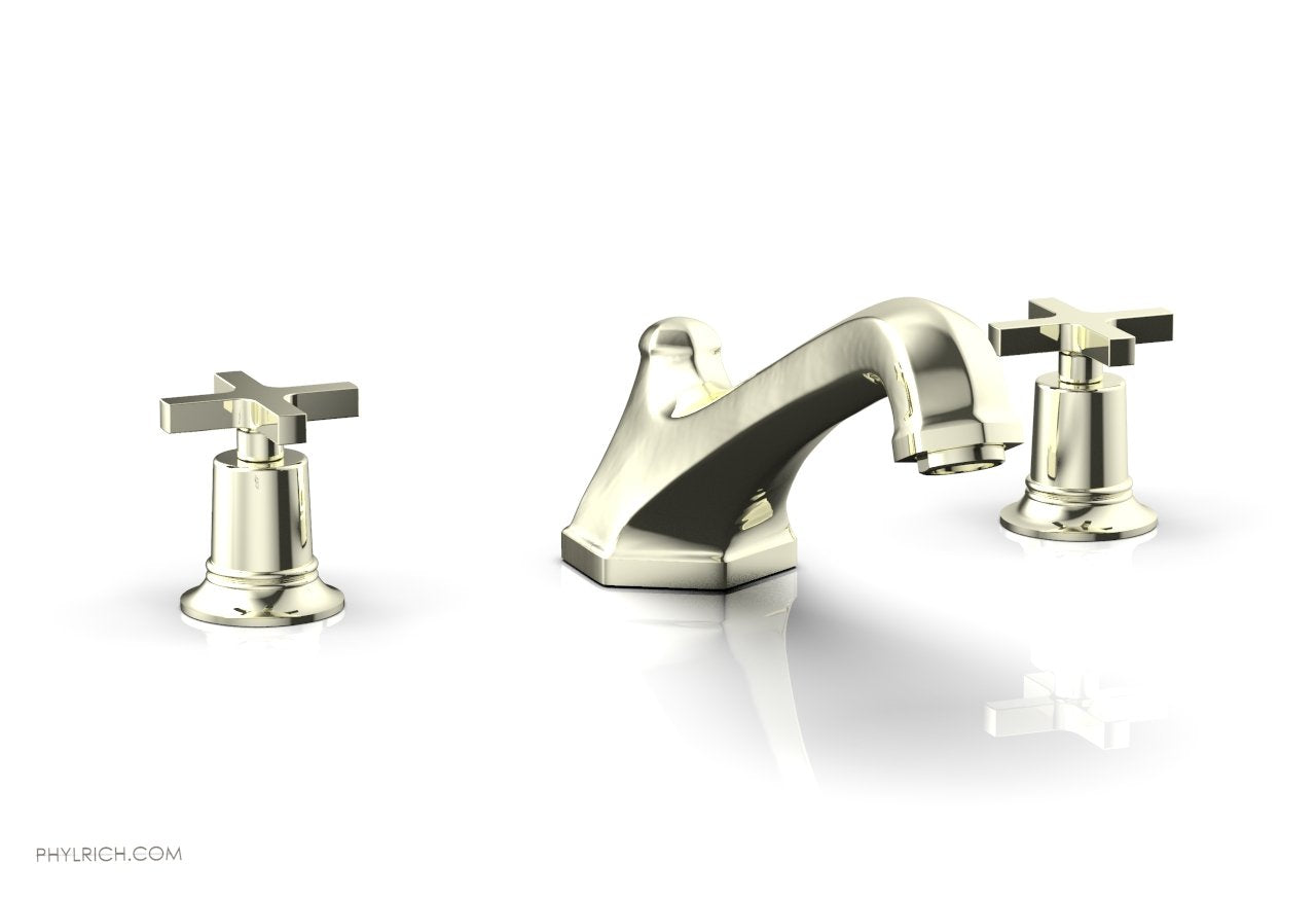 Phylrich HEX MODERN Deck Tub Set - Cross Handles