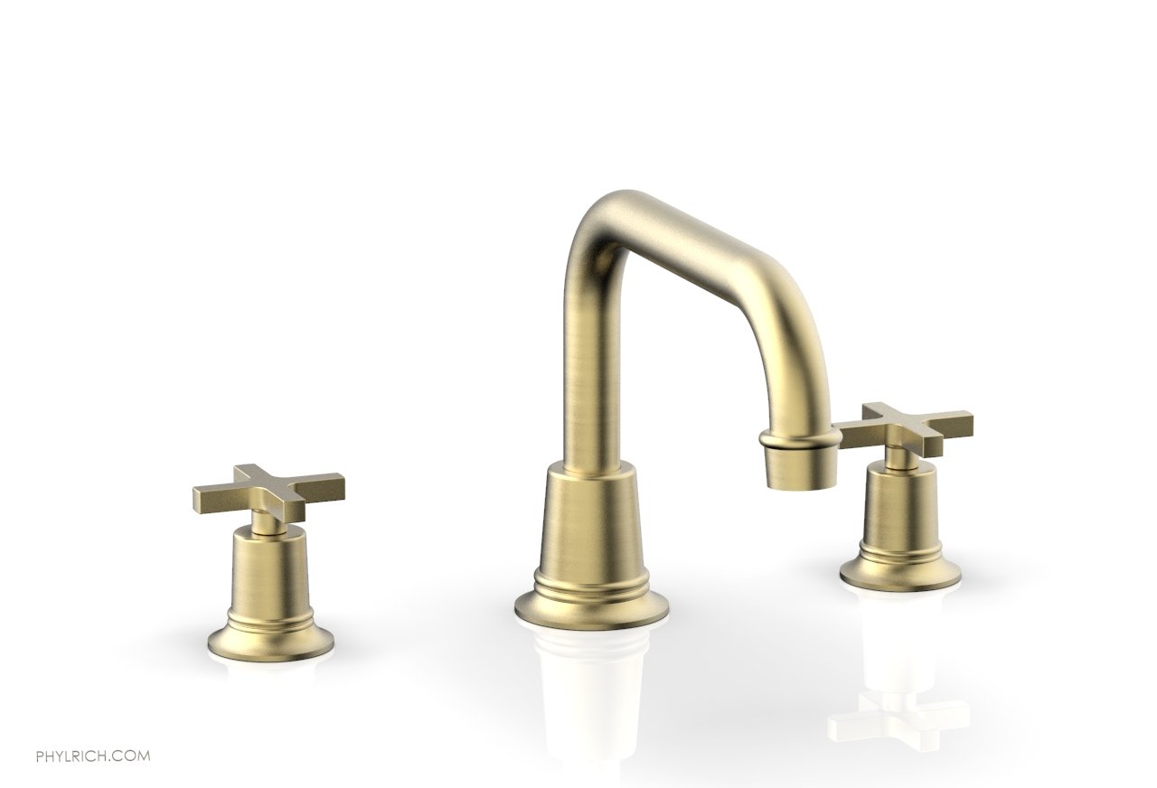 Phylrich HEX MODERN Deck Tub Set - Cross Handles