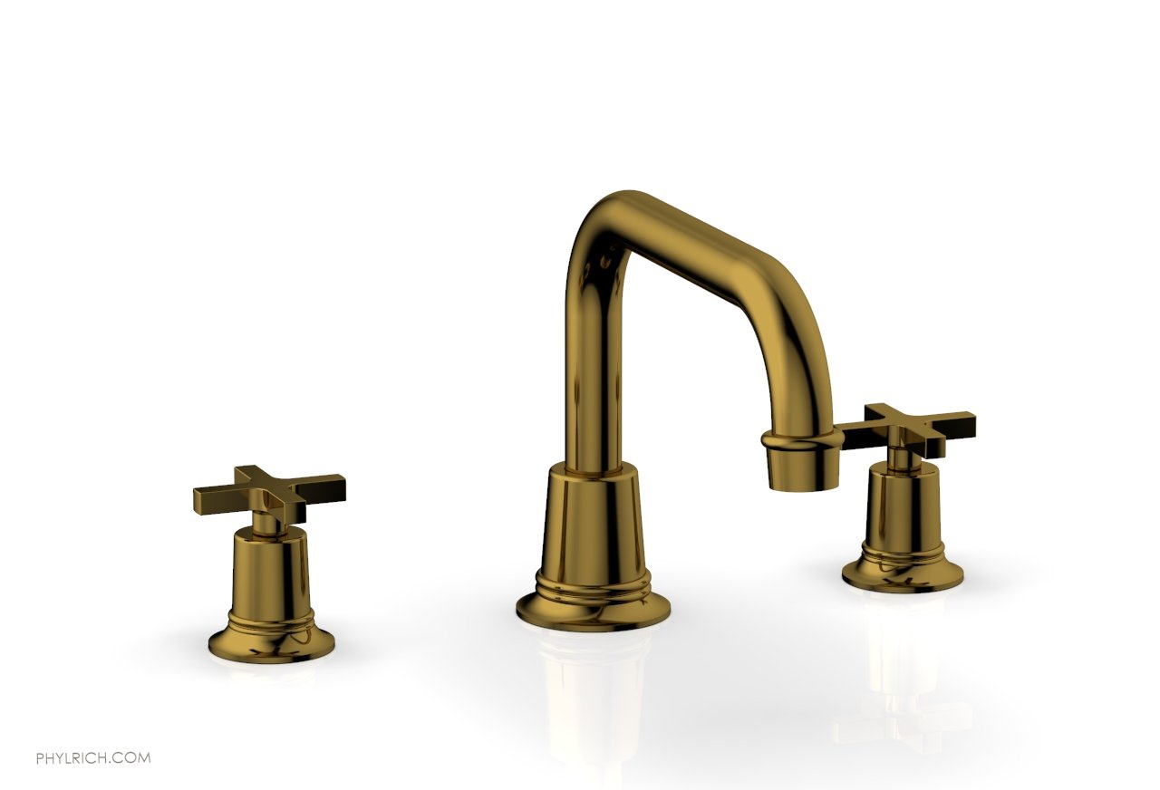 Phylrich HEX MODERN Deck Tub Set - Cross Handles