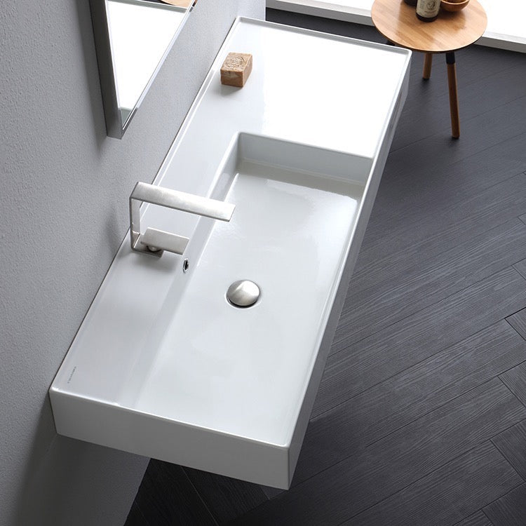 white bathroom sink