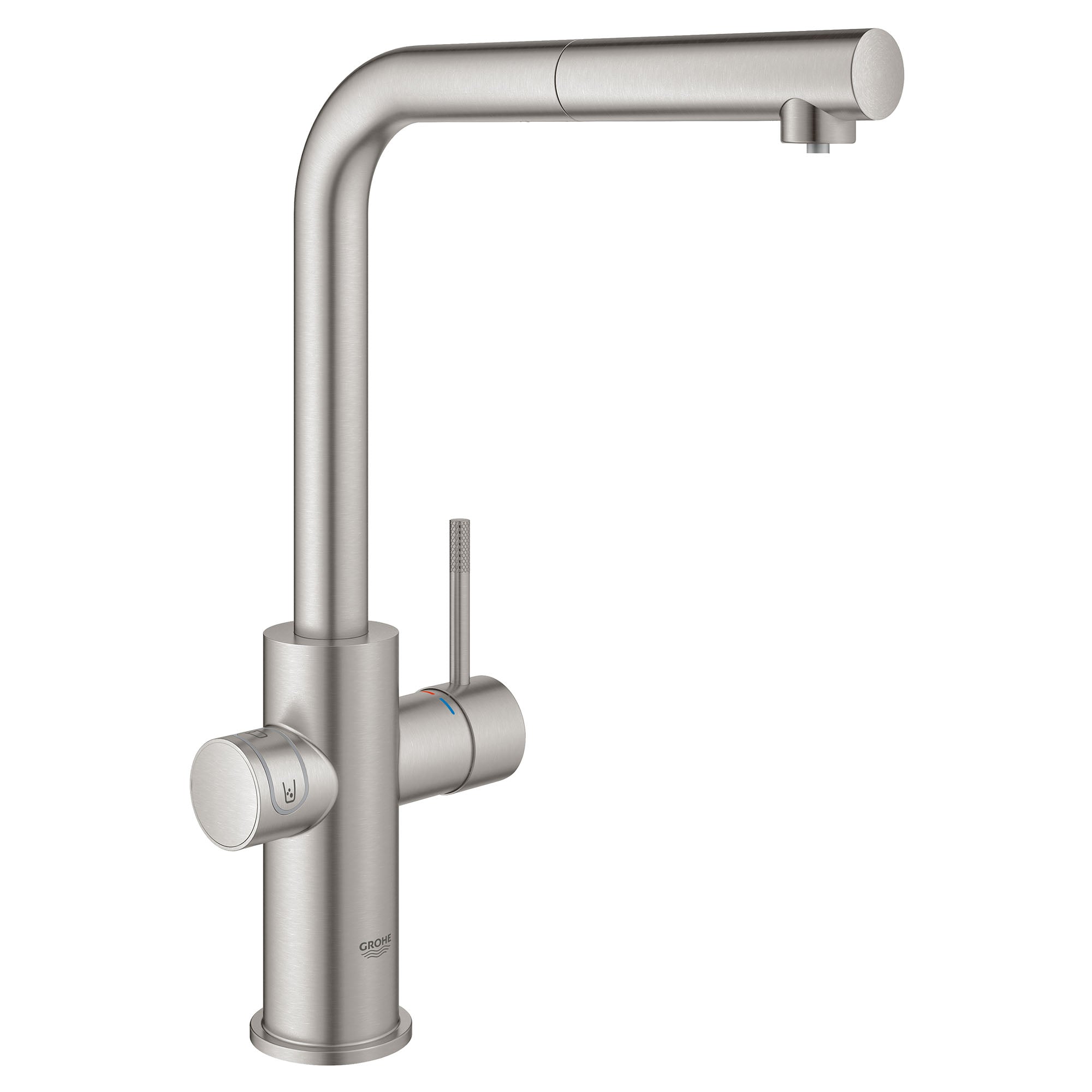 Grohe Blue Single-Handle Pull-Out Kitchen Faucet Single Spray 1.75 GPM With Chilled & Sparkling Water