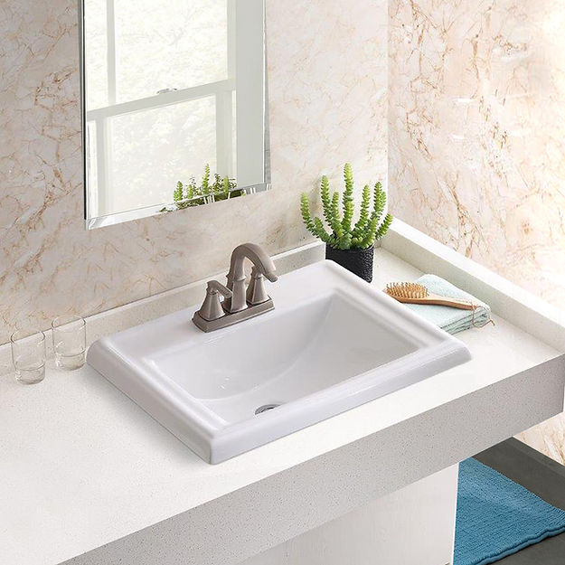 white bathroom sink