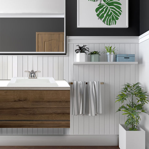 white bathroom sink