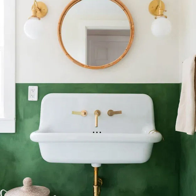 white bathroom sink