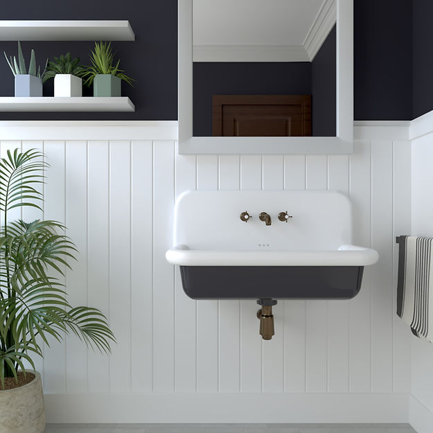 white/gray bathroom sink