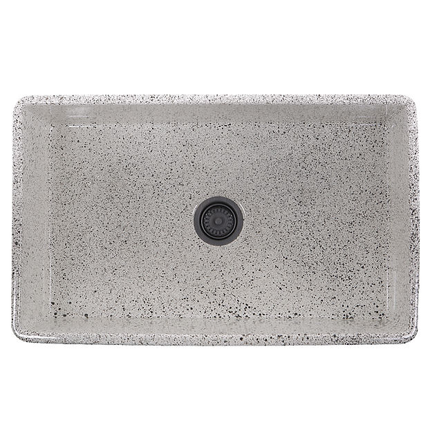 Nantucket Sinks 33-Inch Farmhouse Fireclay Sink with Pietra Sarda Finish