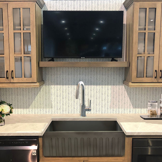 grey kitchen sink