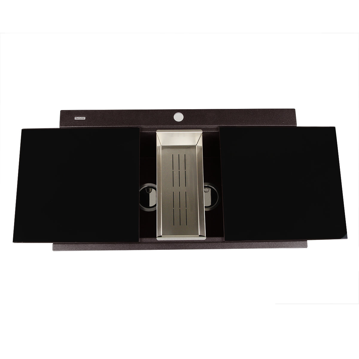 Nantucket Sinks Large Single Bowl Prep Station Topmount Granite Composite Sink