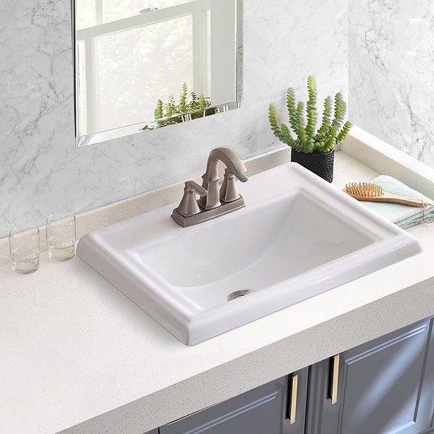 white bathroom sink