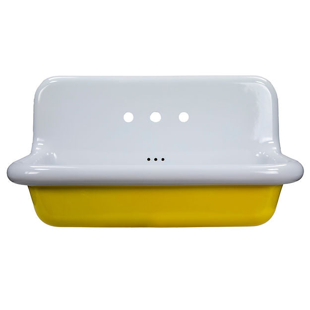 Nantucket Sinks 36 inch Victorian Collection Fireclay Utility Wallmount Bathroom Sink