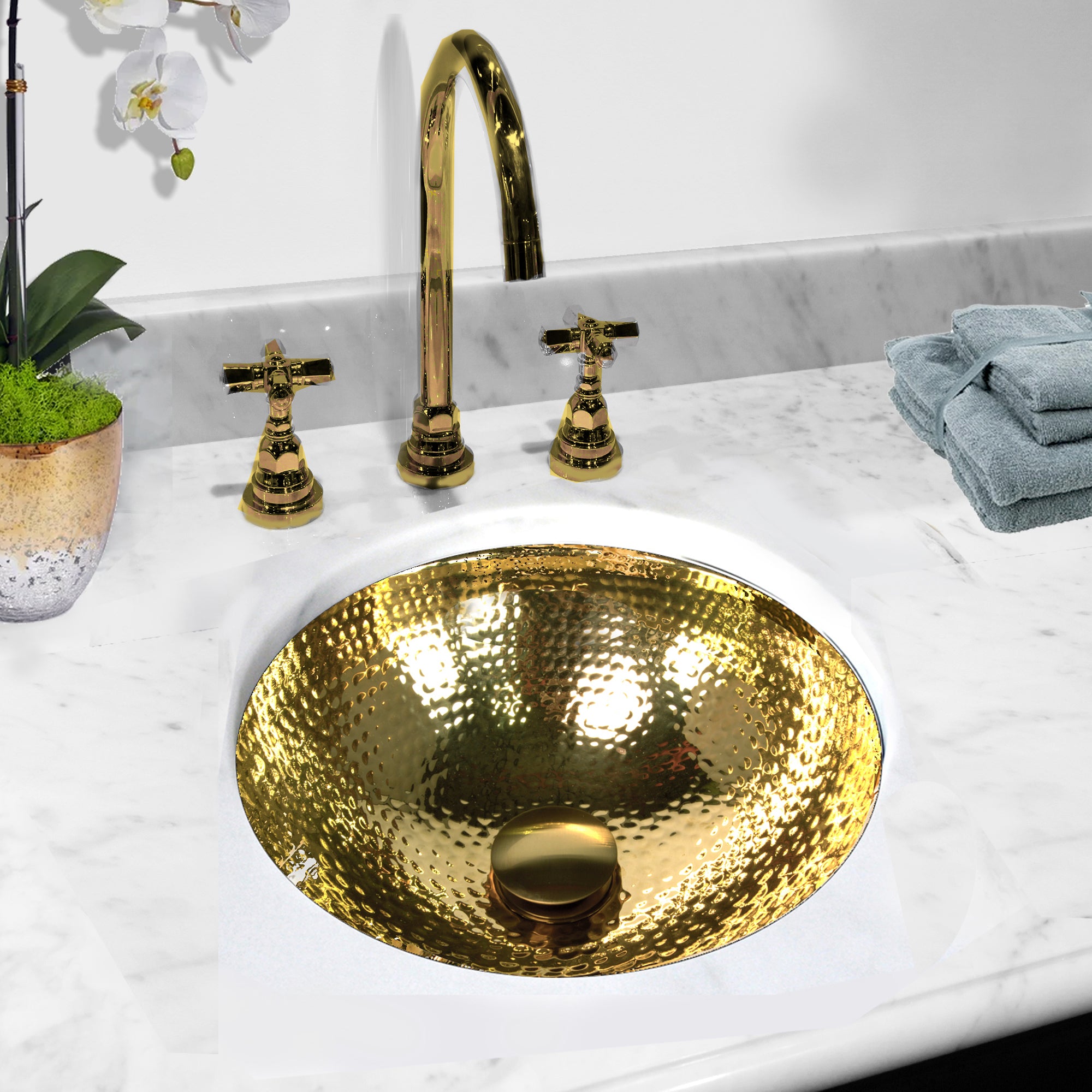 brass bathroom sink