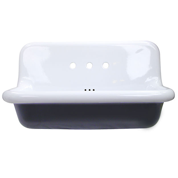 Nantucket Sinks 36 inch Victorian Collection Fireclay Utility Wallmount Bathroom Sink