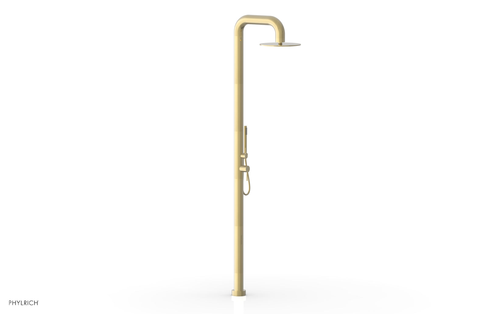 Phylrich OUTDOOR SHOWER Pressure Balance Shower with 12" Rain Head and Hand Shower