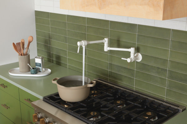 matte white pot filler