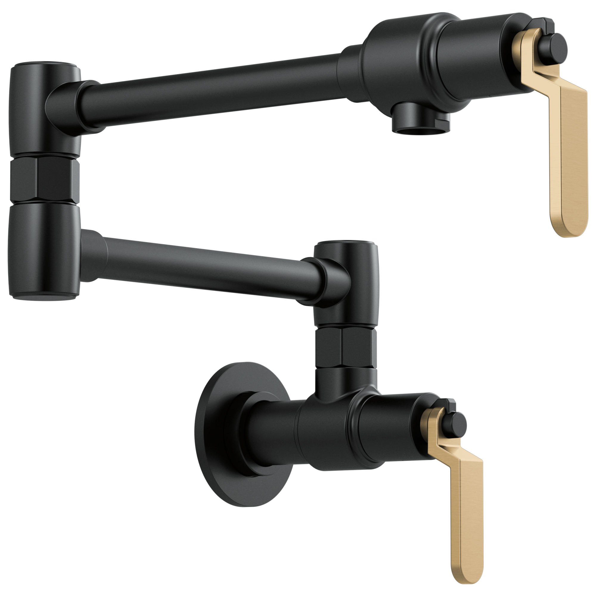 matte black / luxe gold pot filler