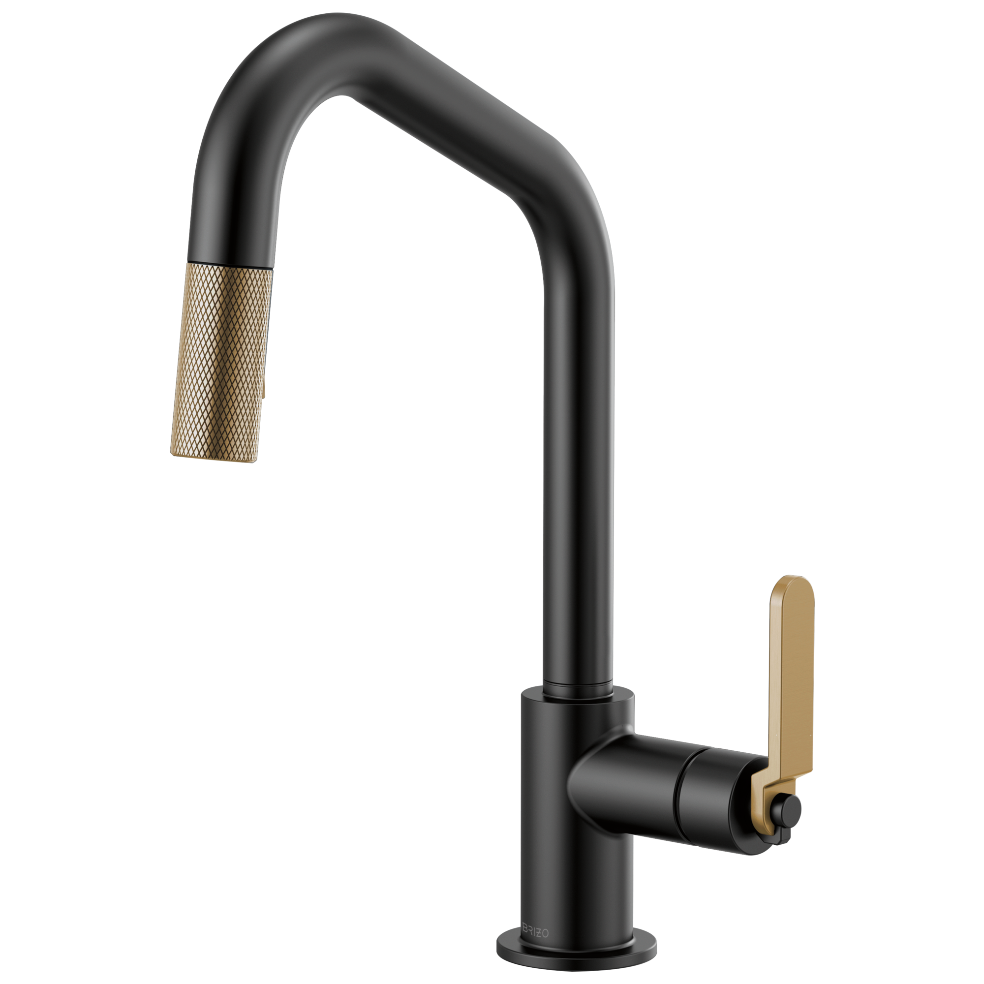 Brizo Litze Pull-Down Faucet with Angled Spout and Industrial Handle