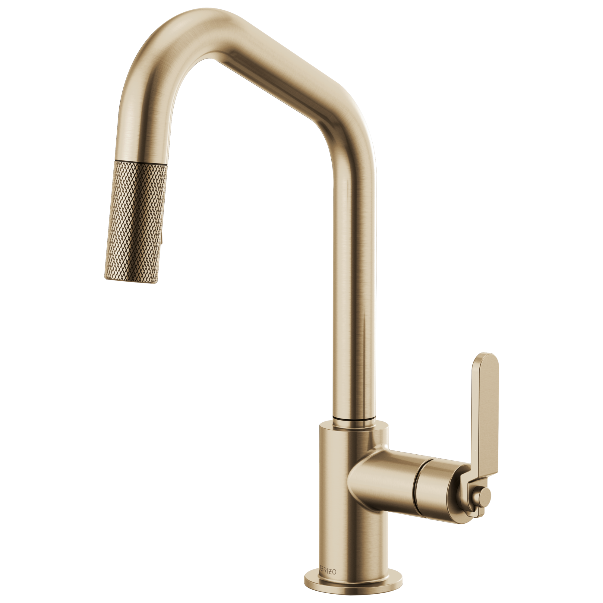Brizo Litze Pull-Down Faucet with Angled Spout and Industrial Handle