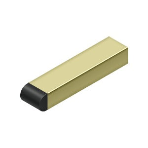 Deltana 4" Solid Brass Contemporary Half-Cylinder Tip Baseboard Bumper