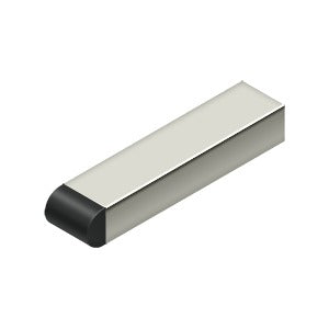 Deltana 4" Solid Brass Contemporary Half-Cylinder Tip Baseboard Bumper