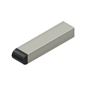 Deltana 4" Solid Brass Contemporary Half-Cylinder Tip Baseboard Bumper