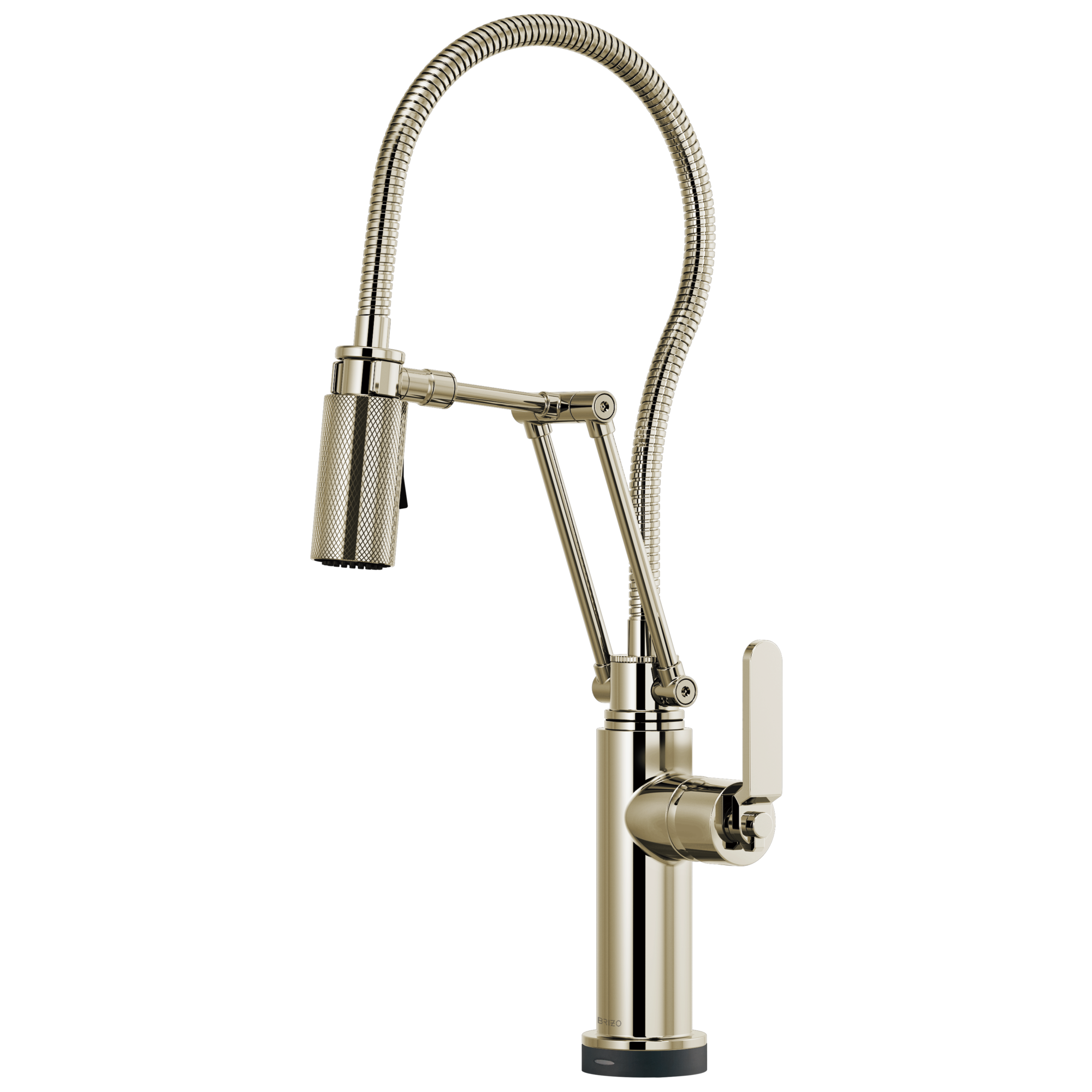 polished nickel kitchen faucet