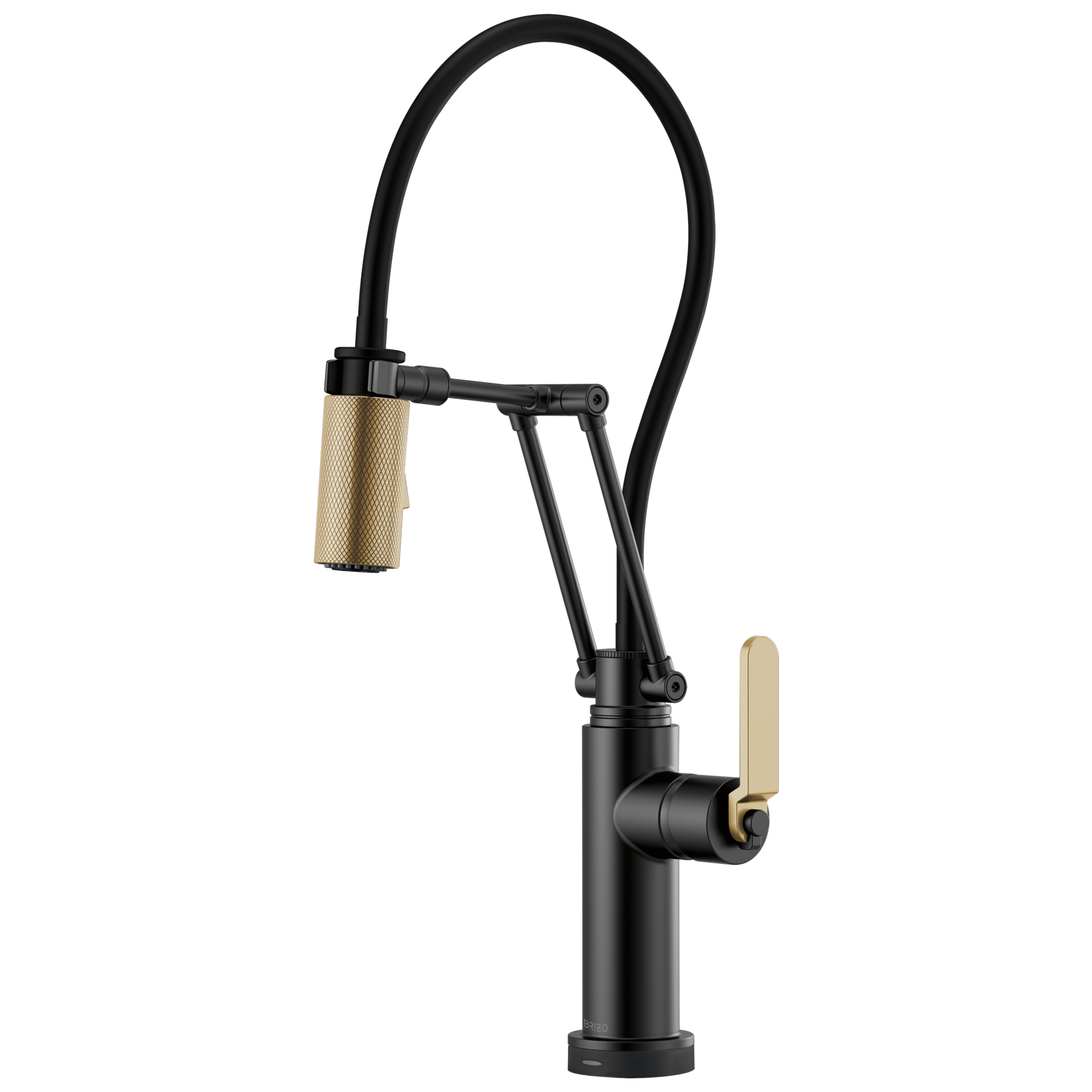 Brizo Litze Smart Touch Articulating Kitchen Faucet with Industrial Handle