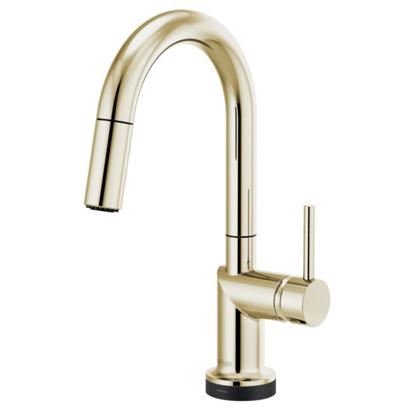 polished nickel kitchen faucet