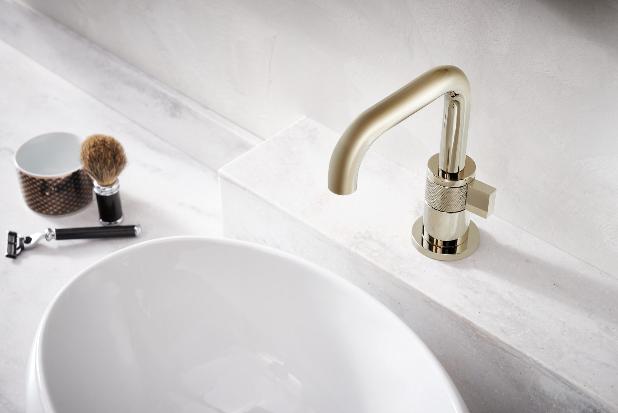 polished nickel lavatory faucet