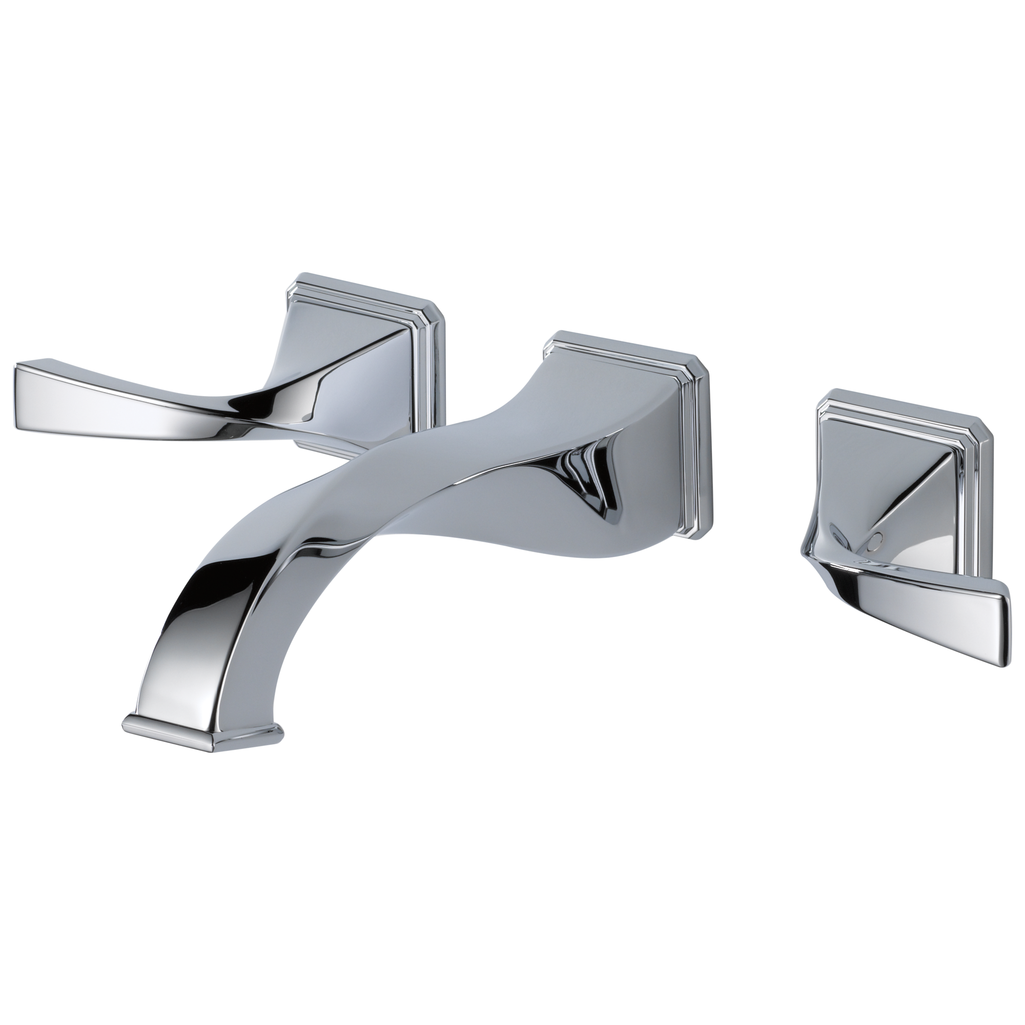 chrome lavatory faucet