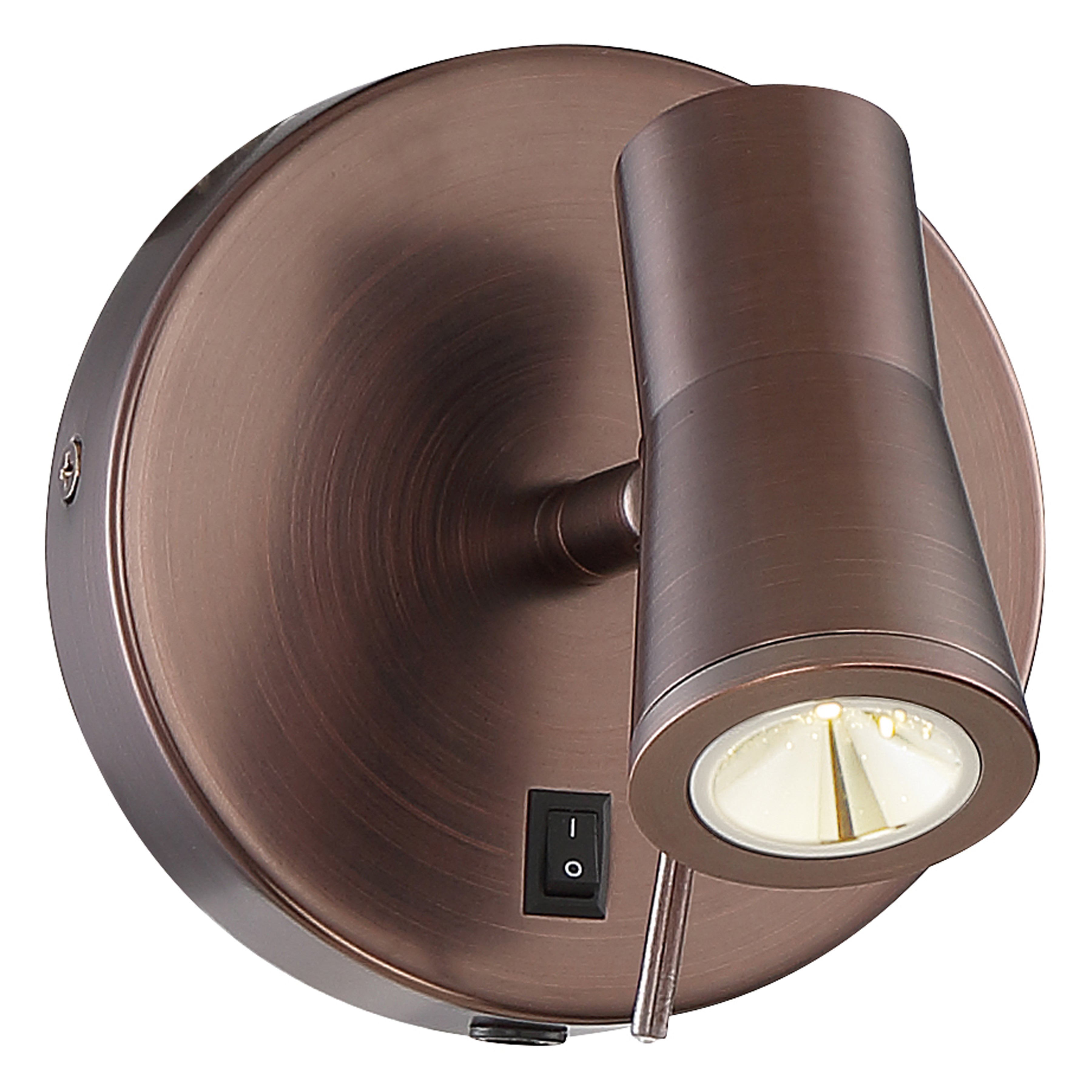 bronze led wall reading light