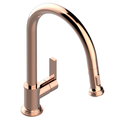THG Paris West Coast Black Onyx Single Hole Pull Out Kitchen Faucet