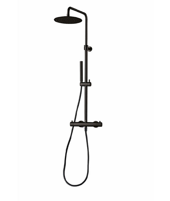 JEE-O Slimline Shower Set Stainless Steel with Th, Hand Shower And Sliding Bar